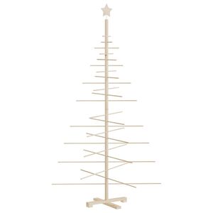 vidaXL Kerstdecoratie kerstboom 180 cm massief grenenhout