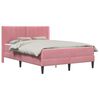 vidaXL Bedframe met matras met hoofdeinde Roze 140 x 190 cm Fluweel