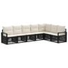 vidaXL Tuinbankenset 7 st Zwart poly rattan