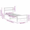 vidaXL Bedframe met hoofdeinde Wasbruin 90 x 200 cm Bewerkt hout