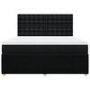 vidaXL Boxspring met matras stof zwart 180x200 cm
