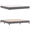 vidaXL Bedframe met matras Grijs 200 x 200 cm Stof