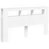 vidaXL Hoofdeinde met LED 180x18,5x103,5 cm bewerkt hout wit