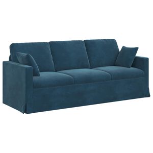 vidaXL Bank Blauw 198 x 78 x 80 cm Fluweel