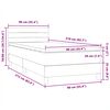 vidaXL Boxspring met matras fluweel donkergrijs 90x210 cm
