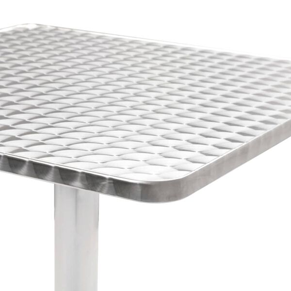 vidaXL Tuintafel 60x60x70 cm aluminium zilverkleurig