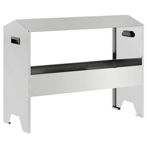 vidaXL Voederbak voor vee Zilver 79 x 35 x 62 cm Gegalvaniseerd staal