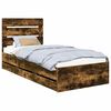 vidaXL Bedframe met lade Gerookt eiken 90 x 190 cm Ingenieurshout