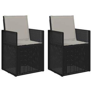 vidaXL Tuin Eetstoelen 2 st Anthraciet en Lichtgrijs PP