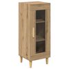 vidaXL Dressoir Artisan Eiken 34.5 x 32.5 x 90 cm Bewerkt hout