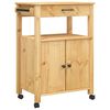 vidaXL Keukentrolley MONZA 60x40x88,5 cm massief grenenhout