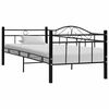 vidaXL Bedbank metaal zwart 90x200 cm