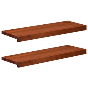vidaXL Raamkozijnen 2 st Bruin 80x 30 x 2 cm Massief beukenhout