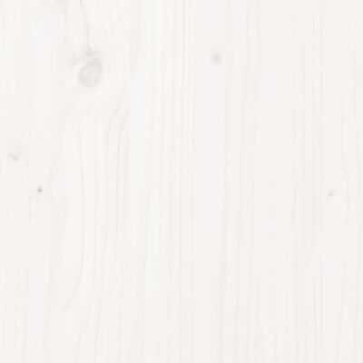 vidaXL Tuinbartafel met dak 112,5x57x195,5 cm massief hout wit