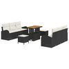 vidaXL Tuin Sofa Set 9 st 8-Aantal zitplaatsen Zwart en Cr&egrave;me