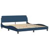 vidaXL Bedframe met LED zonder matras "Hvar" 180x200 cm stof blauw
