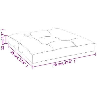 vidaXL Palletkussens 2 st stof ruitpatroon zwart