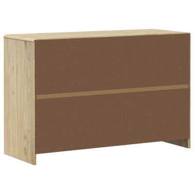 vidaXL Dressoir SAUDA 114x43x75,5 cm massief grenenhout eikenkleurig