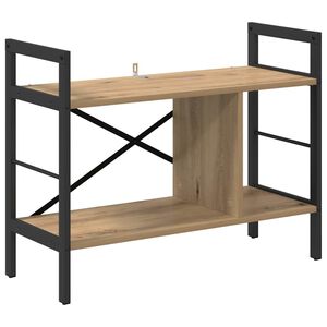 vidaXL Boekenkast 3-laags 75 x 30 x 58,5 cm Bewerkt hout Artisan Eiken