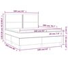vidaXL Boxspring met matras en LED fluweel roze 160x200 cm