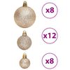 vidaXL Kerstballen 100 st 3/4/6 cm champagnekleurig en bruin