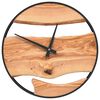 vidaXL Wandklok &Oslash;35 cm ijzer en olijfhout bruin