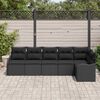 vidaXL Tuin Sofa Set Zwart poly rattan