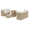 vidaXL Tuin Sofa Set 8 pcs Beige poly rattan