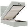 vidaXL Ottoman bed met matrassen en LED's 90x190cm fluweel lichtgrijs