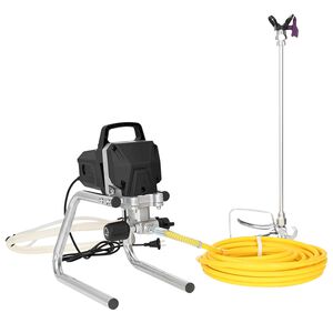 vidaXL Airless Verfspuit 10 m spuitslang 220V 2L/min 227 bar Zwart
