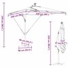 vidaXL Cantilever Banana Parasol Zand 249 x 249 x 250 cm