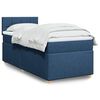 vidaXL Boxspring met matras stof blauw 80x200 cm