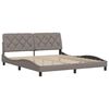 vidaXL Bedframe zonder matras stof taupe 180x200 cm