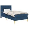 vidaXL Bedframe met matras met hoofdeinde Blauw 90 x 190 cm Stof