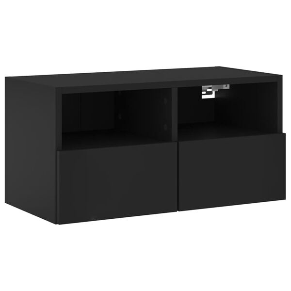 vidaXL Tv-wandmeubel 60x30x30 cm bewerkt hout zwart