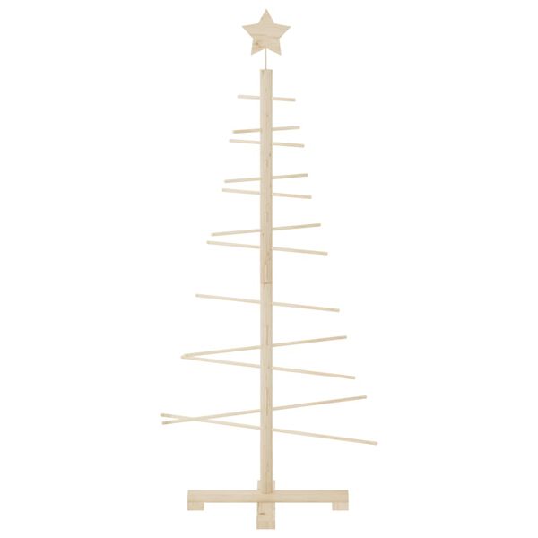 vidaXL Kerstdecoratie kerstboom 125 cm massief grenenhout