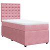 vidaXL Boxspring met matras fluweel roze 80x200 cm