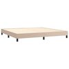 vidaXL Boxspring met matras en LED kunstleer cappuccinokleur 200x200cm