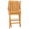 vidaXL Opklapbare stoelen, 8 stuks, 61x67x90 cm, massief teakhout