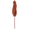 vidaXL Parasol met houten paal 150x200 cm terracottakleurig