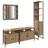 vidaXL Badkamermeubelset met plank 4 pcs Artisan Eiken Bewerkt hout