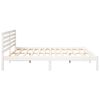 vidaXL Bedframe met hoofdeinde Wit 180 x 200 cm Massief grenenhout