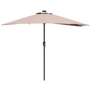 vidaXL Tuinparasol Taupe 294 x 150 x 224 cm Polyester en staal