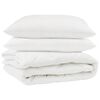 vidaXL Dekbed met kussen 3 st Wit Microfibre