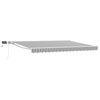 vidaXL Handmatige Luifelhouder met LED's Antraciet en Wit 4 &times; 3,5 m