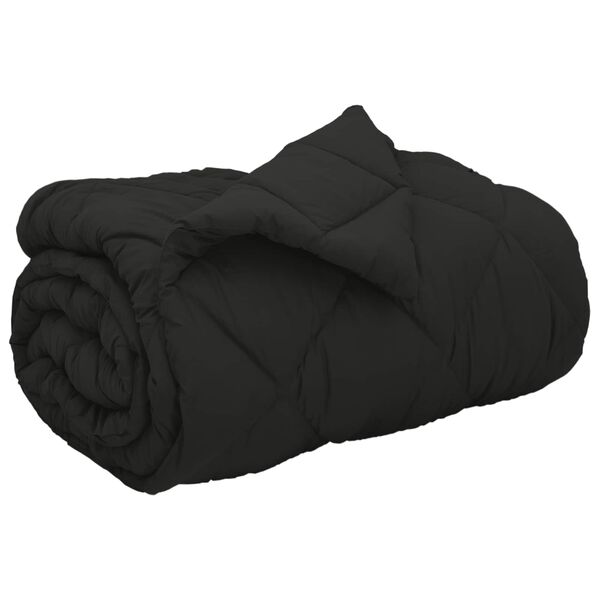 vidaXL Winter Dekbed Zwart 200 x 135 cm Microfiber