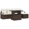 vidaXL Tuin Sofa Set 6 st Bruin poly rattan