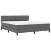 vidaXL Boxspringbed met matras Donkergrijs 180 x 200 cm Stof