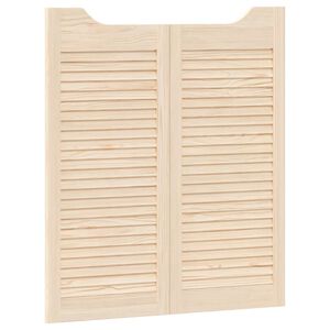 vidaXL Schuifdeuren 2 st 90 x 40 cm Massief grenenhout Naturel