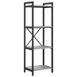 vidaXL Boekenkast 40 x 30 x 119 cm Bewerkt hout Grijs sonoma